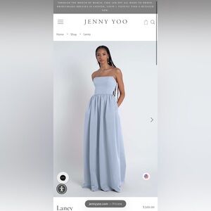 Jenny Yoo Strapless Laney light blue Maxi Dress